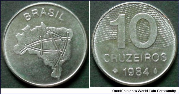 Brazil 10 cruzeiros.
1984