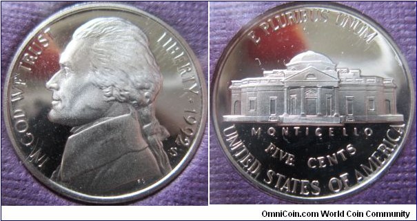 1992 S Proof 5 cent