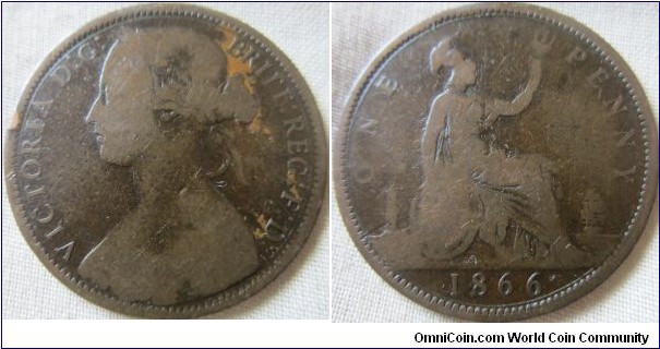 1866 penny in fair