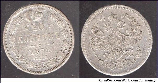 20 Kopeks 
Alexander II 