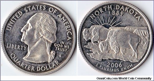 2006S North Dakota quarter, impaired proof (from change)