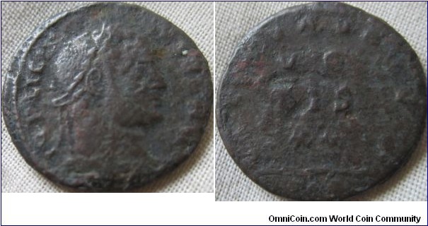roman coin of Constantine II, good obverse, reverse more worn.