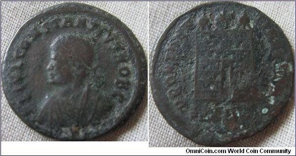 a Roman coin from the era of Constantine.