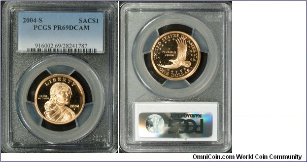 2004S SAC Dollar PR69DCAM 