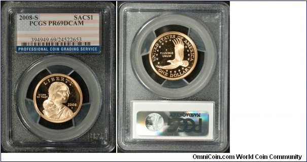 2008S SAC Dollar PR69DCAM 