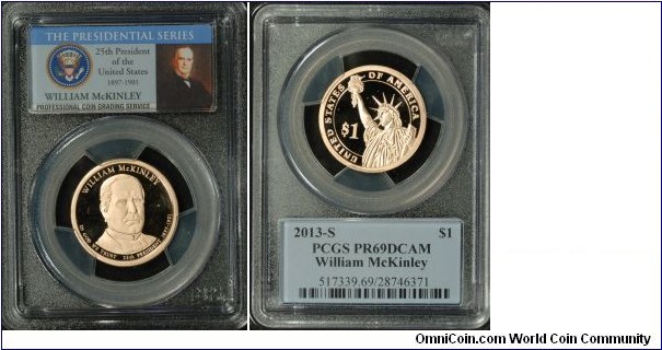 2013S William McKinley  Dollar PR69DCAM 