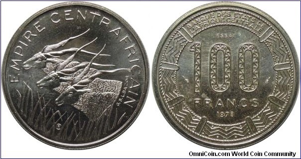 Essai, Empire Central African 100 Francs