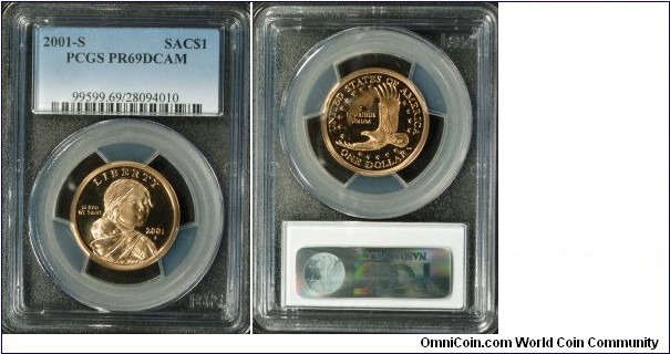 2001S SAC Dollar PR69DCAM
