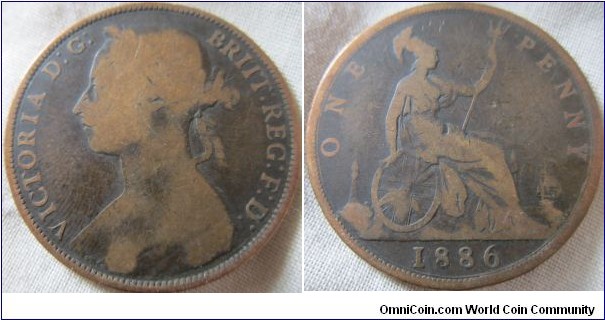 1886 penny in Fair