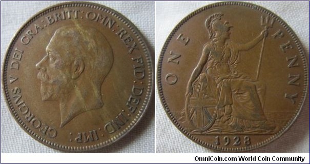 1928 penny, VF, metal mix error