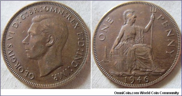 1946 penny, EF