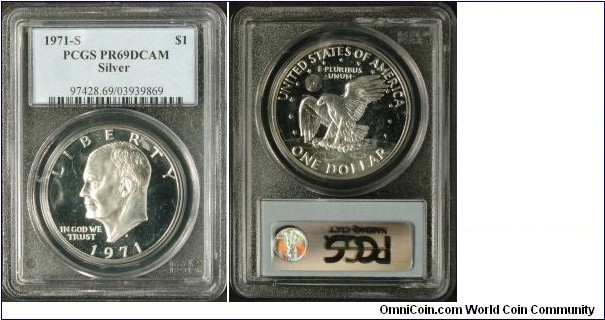 1971S Eisenhower Dollar Silver PR69DCAM