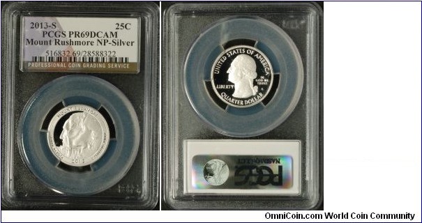 2013S Mt Rushmore NP Silver PR69DCAM