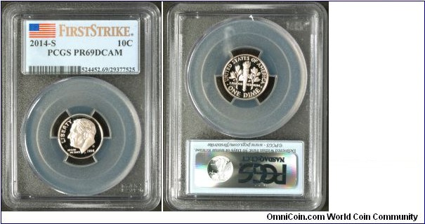 2014S Roosevelt Dime Clad PR69DCAM