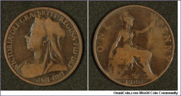 1900 Victoria Large Penny