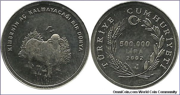Türkiye 500000 Türk Lirası 2002 FAO