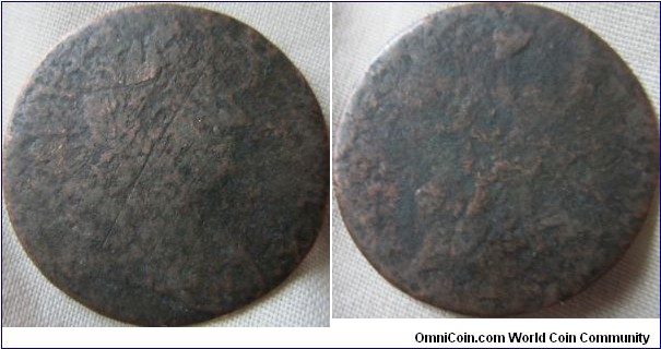 possibly a counterfeit George III halfpenny