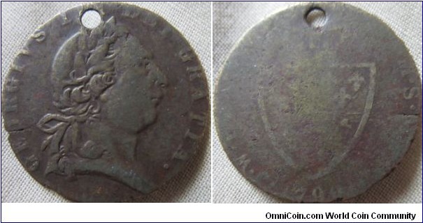 1790 spade guinea token low grade