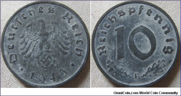 1943 F 10 Pfennig