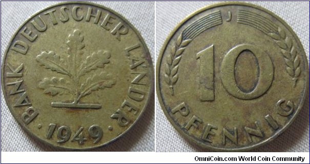 1949 J 10 Pfennig
