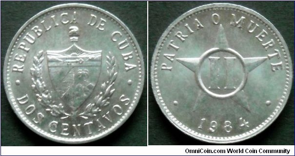 Cuba 2 centavos.
1984