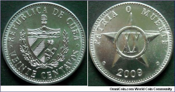 Cuba 20 centavos.
2009