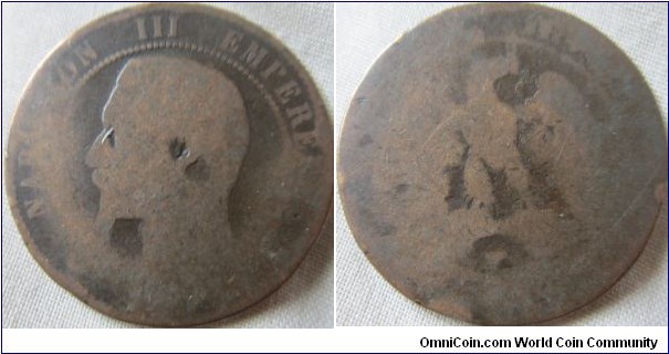 unidentifible date french 10 centime