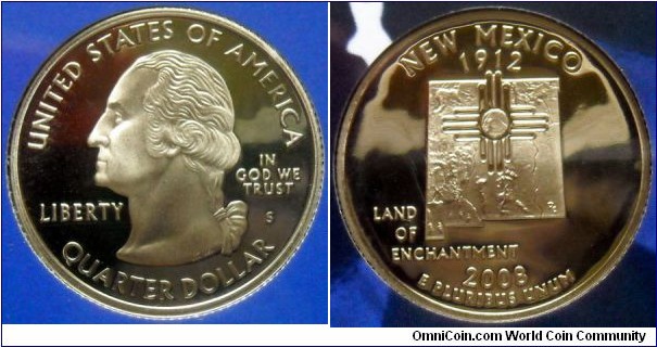 Proof state quarter 2008 S, New Mexico.