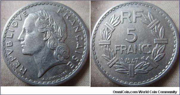 1947 B 5 Franc