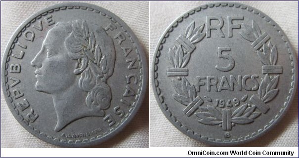 1949 B 5 francs F+
