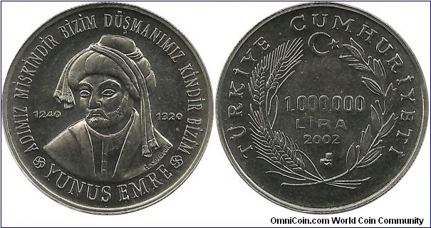 Türkiye 1000000 Türk Lirası 2002