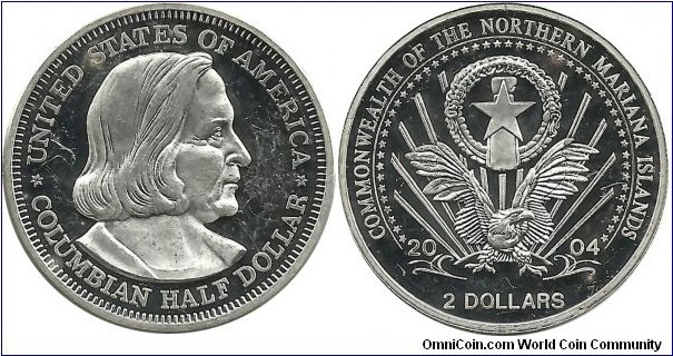 Northern Mariana Islands 2 Dollars 2004
