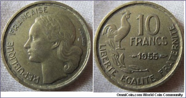 1955 10 franc EF