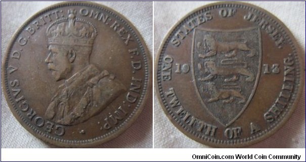 1913 1/12 shilling in Fine