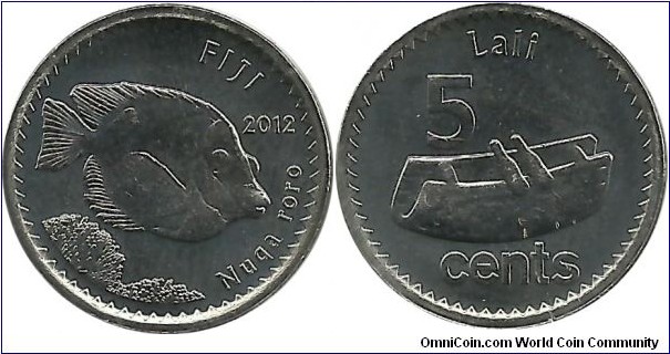 Fiji 5 Cents 2012