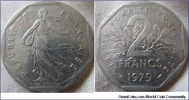 1979 2 franc VF