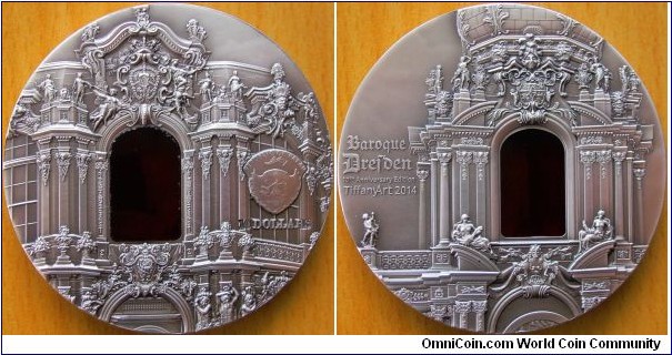 10 Dollars - Tiffany Art Baroque Dresden - 62.2 g Ag .999 antique finish - mintage 999 pcs