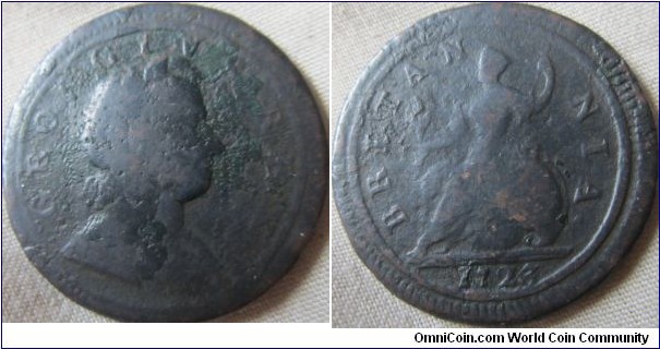 1723 halfpenny low grade