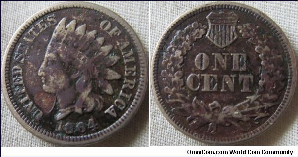 scarcer copper Nickel type 1864 cent.