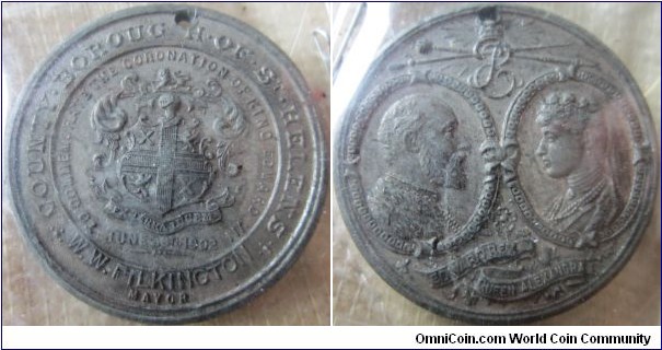 1902 St Helens coronation medal