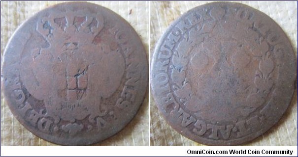 very worn 10 reis of João V