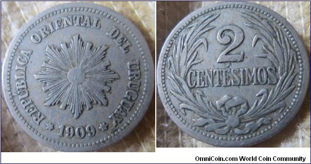 1909 2 centesimos, aVF