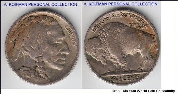 KM-134, 1920 United States of America 5 cents; copper-nickel, plain edge; fine to very fine;