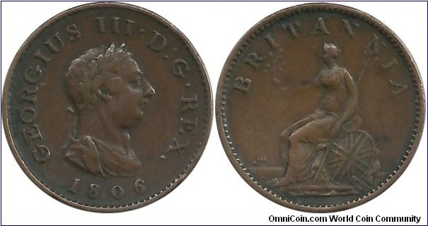 Great Britain Farthing 1806