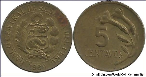 Peru 5 Centavos 1969