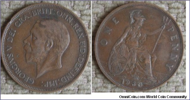 Penny, with carbon spots on obverse