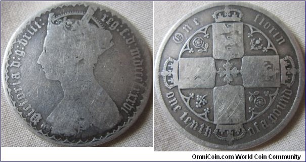 1886 Florin only 591,773 minted