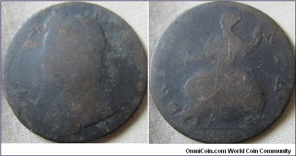 low grade 1730 halfpenny