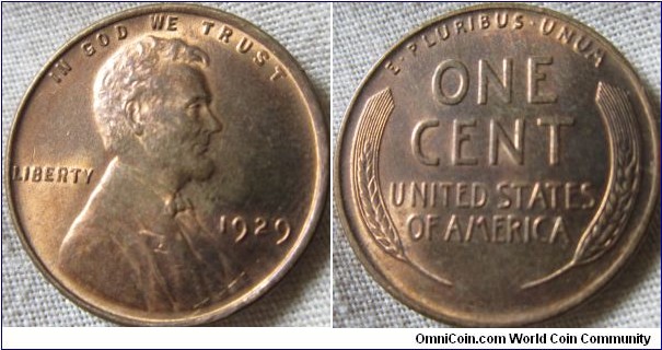 1929 EF 1 cent