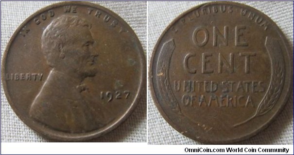 VF 1927 1 cent
